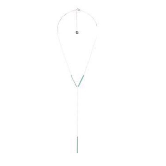 Marlyn Schiff Genie enamel Y necklace light blue - Picture 3 of 6